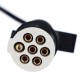 Propojovací spirálový kabel 7pin typ S TRAILER CABLE 10, plastová zástrčka, 24V, 3,5m