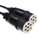 Propojovací spirálový kabel 7pin typ S TRAILER CABLE 10, plastová zástrčka, 24V, 3,5m