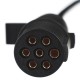Propojovací spirálový kabel 7pin typ N TRAILER CABLE 11, plastová zástrčka, 24V, 3,5m