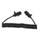 Propojovací spirálový kabel 7pin typ N TRAILER CABLE 11, plastová zástrčka, 24V, 3,5m