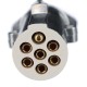 Propojovací spirálový kabel 7pin typ S TRAILER CABLE 12, kovová zástrčka, 24V, 3,5m