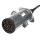 Propojovací spirálový kabel 7pin typ N TRAILER CABLE 13, kovová zástrčka, 24V, 3,5m