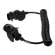 Propojovací spirálový EBS kabel 7pin TRAILER CABLE 14, 24V, 3,5m