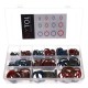 Sada hydraulických těsnění s gumovým límcem MECHANIC RING SET 4, 245 ks