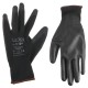 Rukavice pracovní z polyesteru polomáčené v polyuretanu GLOVE PE-PU 9, černé, velikost 9