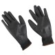 Rukavice pracovní z polyesteru polomáčené v PU GLOVE PE-PU 9, černé, vel 9