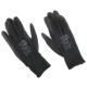 Rukavice pracovní z polyesteru polomáčené v PU GLOVE PE-PU 10, černé, vel 10
