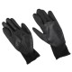 Rukavice pracovní z polyesteru polomáčené v PU GLOVE PE-PU 10, černé, vel 10