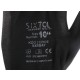 Rukavice pracovní z polyesteru polomáčené v PU GLOVE PE-PU 10, černé, vel 10