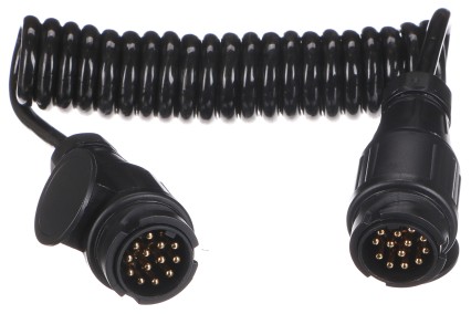 Propojovací spirálový kabel zástrčky tažného zařízení TRAILER CABLE 4, 13-13pin, 3m
