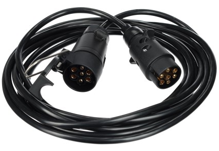 Prodlužovací 7pin kabel - závěsná zásuvka+zástrčka TRAILER CABLE 7, 12V, 5m