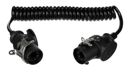 Propojovací spirálový EBS kabel 7pin TRAILER CABLE 14, 24V, 3,5m