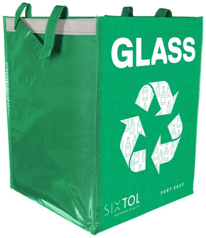 Taška na tříděný odpad SORT EASY GLASS EN, 30x30x40cm, 36l