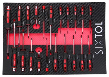 Modul s nářadím do dílenského vozíku MECHANIC TOOL TRAY 8, 21ks