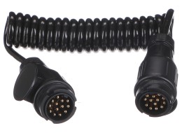 Propojovací spirálový kabel zástrčky tažného zařízení TRAILER CABLE 4, 13-13pin, 3m
