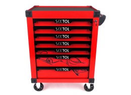 Dílenský vozík na nářadí MECHANIC TROLLEY KEVIN RED, 7 šuplíků