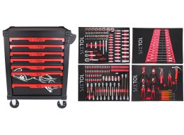 Dílenský vozík na nářadí MECHANIC TROLLEY KEVIN 210, 7 šuplíků, 210 ks nářadí