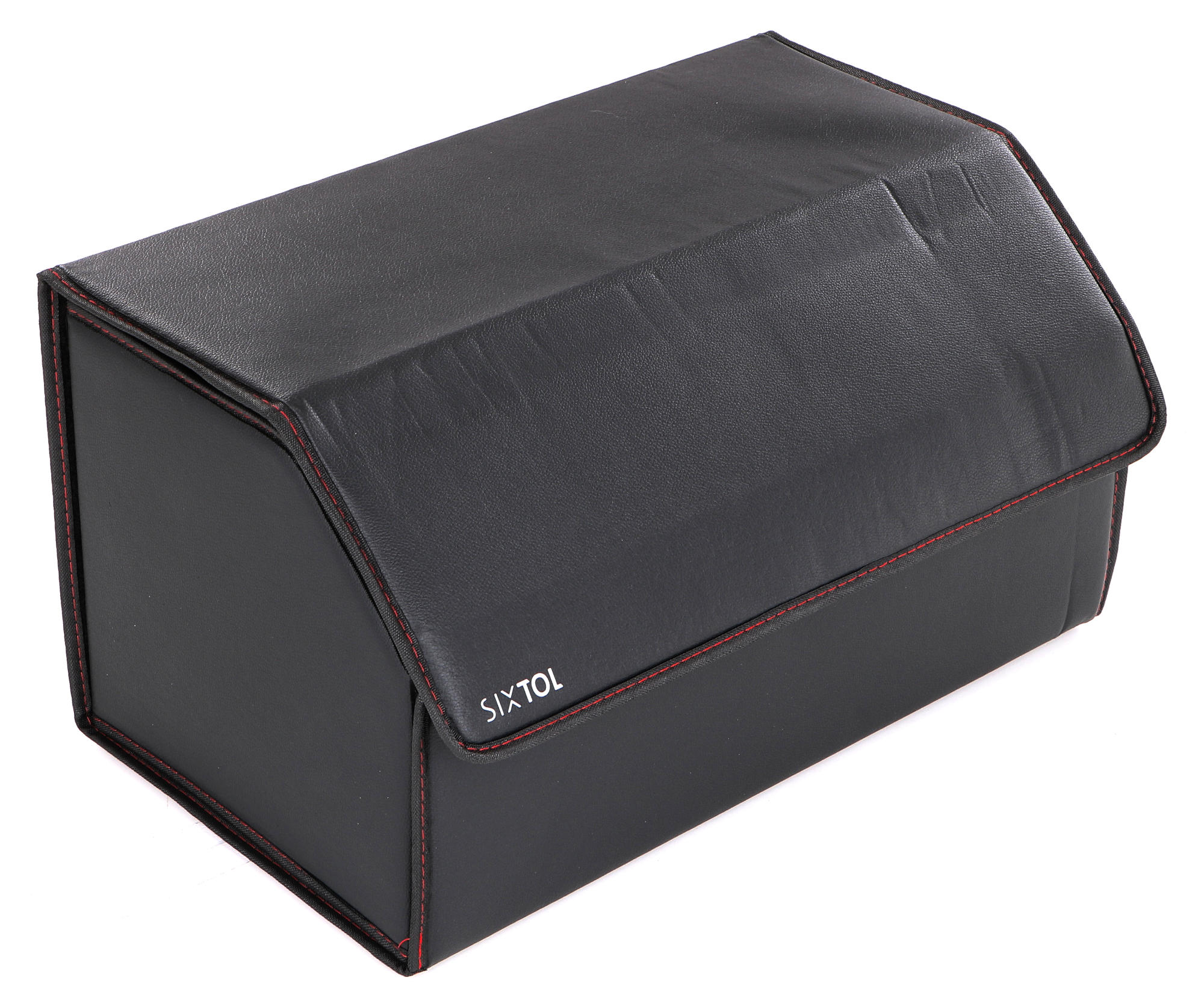 Fotografie produktu: Sixtol Organizér do kufru auta CAR COMPACT LEATHER L, 2 přihrádky, skládací, s víkem