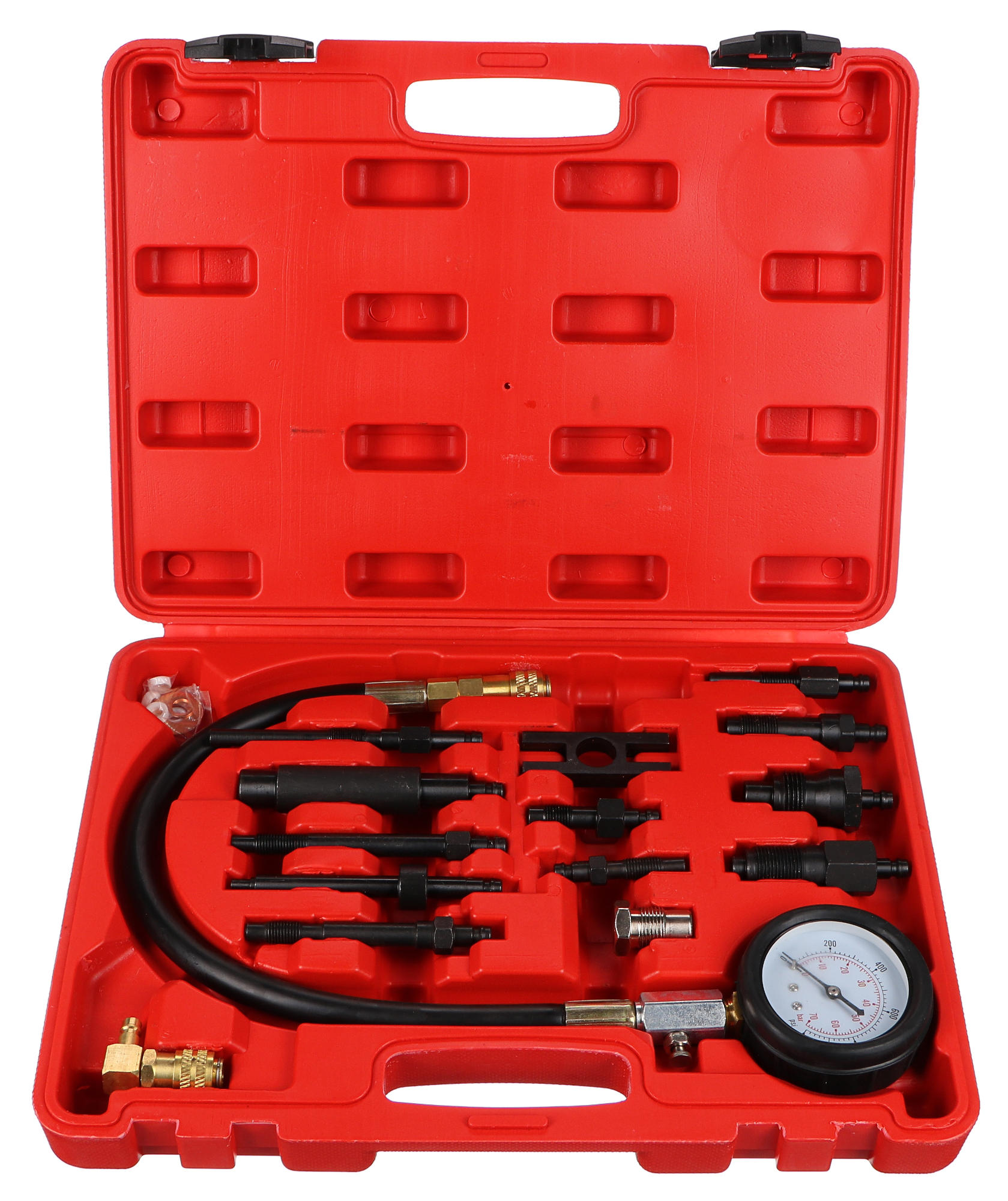 Fotografie produktu: Sixtol Sada pro testování komprese naftových motorů MECHANIC ENGINE TESTER 23, 0-70bar, 23ks