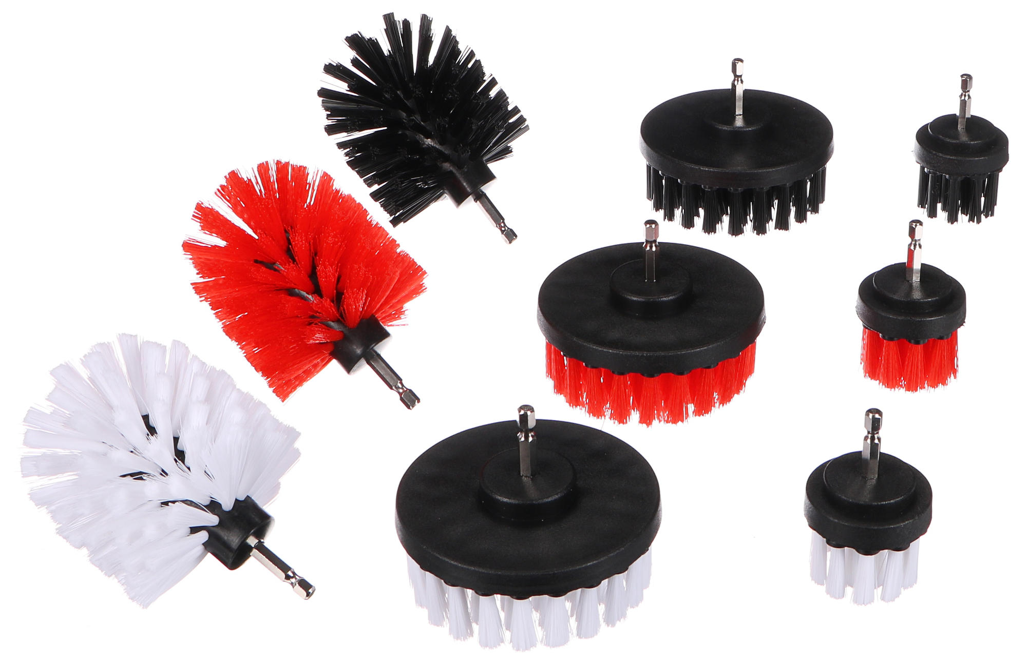 Fotografie produktu: Sixtol Sada kartáčů na vrtačku pro čištění auta CAR DETAILING DRILL BRUSH 9, 9ks