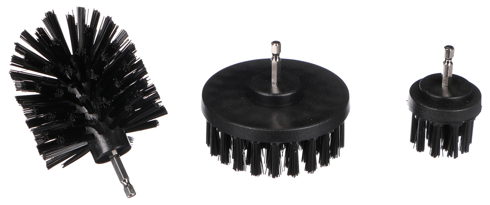 Fotografie produktu: Sixtol Sada kartáčů na vrtačku pro čištění auta CAR DETAILING DRILL BRUSH 3 HARD, 3ks