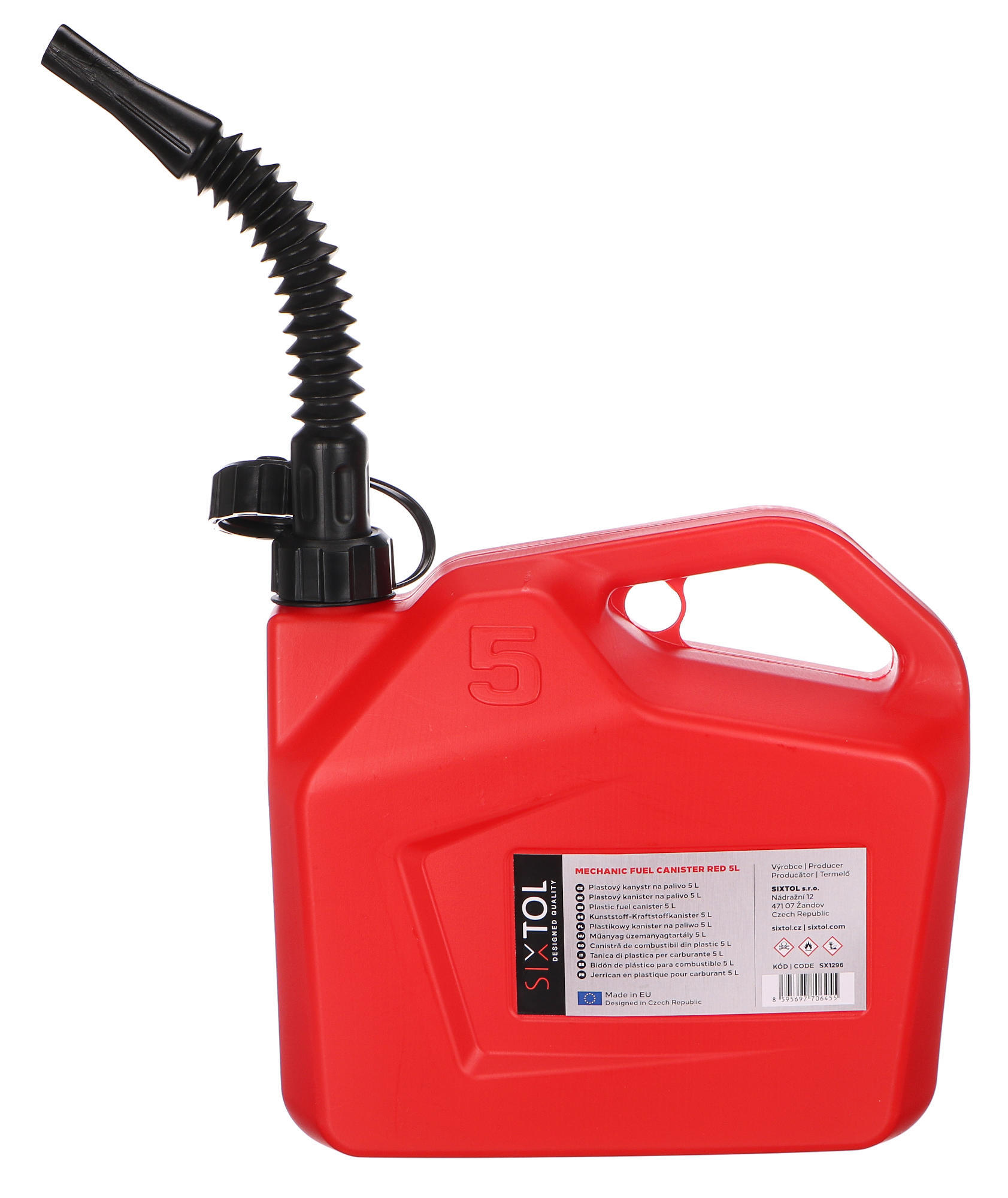 Fotografie produktu: Sixtol Kanystr plastový MECHANIC FUEL CANISTER RED 5L, červený