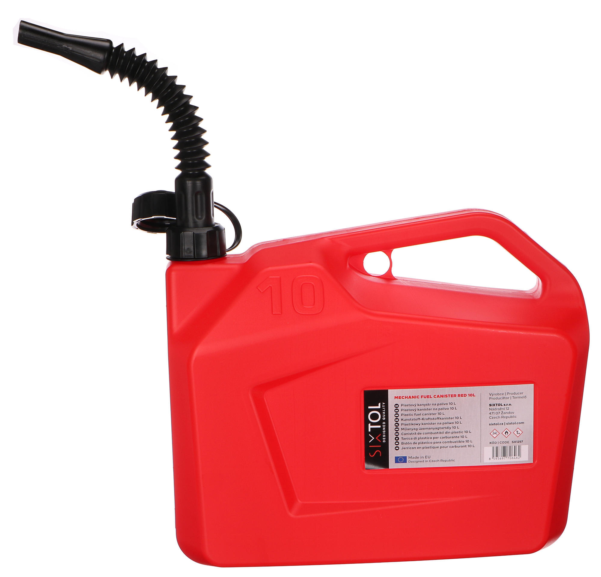 Fotografie produktu: Sixtol Kanystr plastový MECHANIC FUEL CANISTER RED 10L, červený