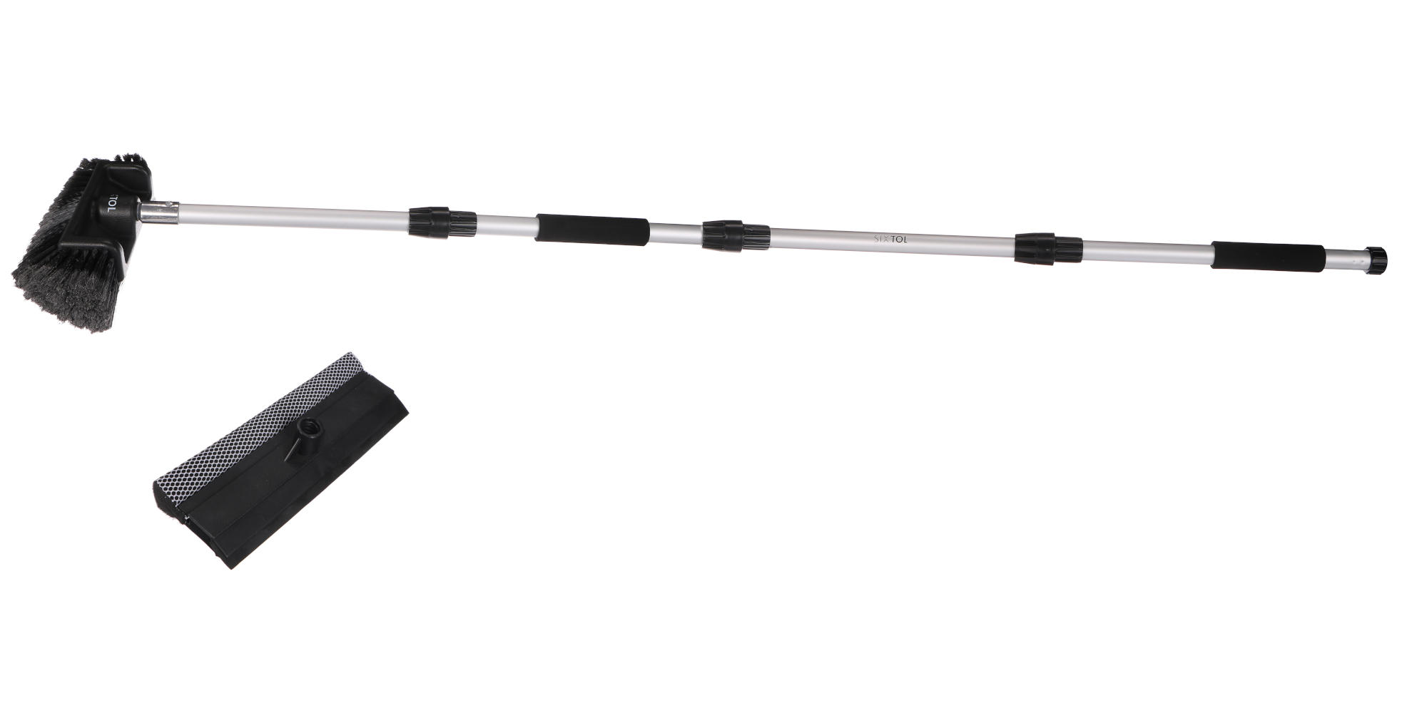 Fotografie produktu: Sixtol Průtokový kartáč na mytí auta se dvěma nástavci CAR DETAILING WASH BRUSH SET 1, 160cm