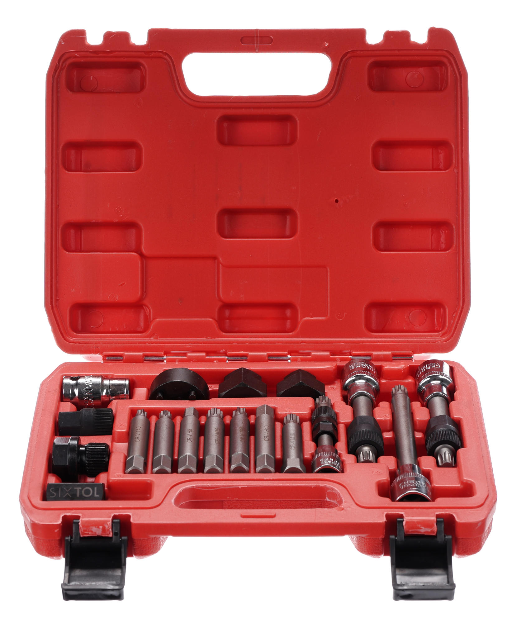 Fotografie produktu: Sixtol Sada na montáž a demontáž řemenic alternátoru MECHANIC PULLEY SET 2, 18 ks