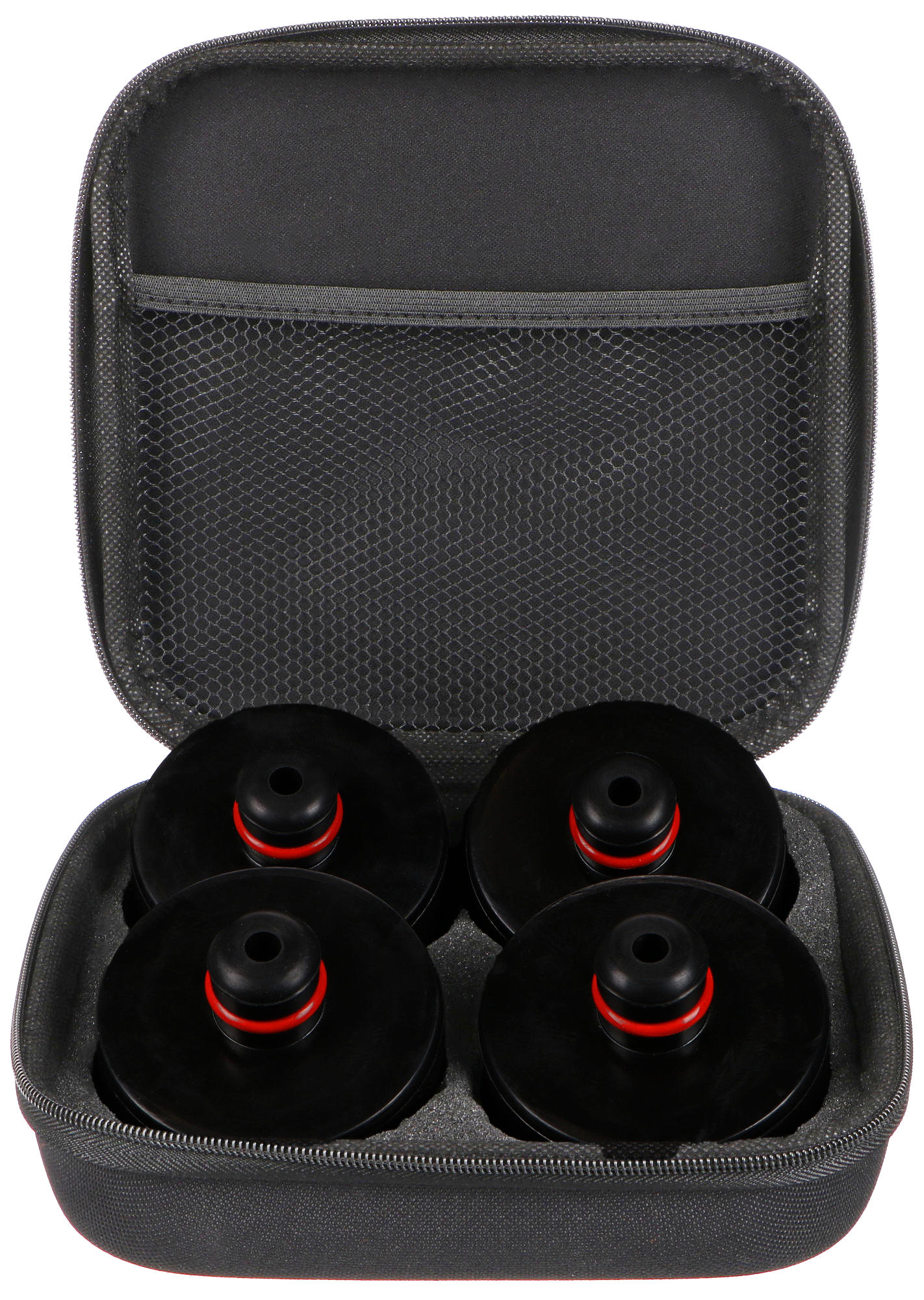 Fotografie produktu: Sixtol Sada gumových podložek pro hever JACK PAD SET 4T pro vozy Tesla, stopka 24mm, 4ks