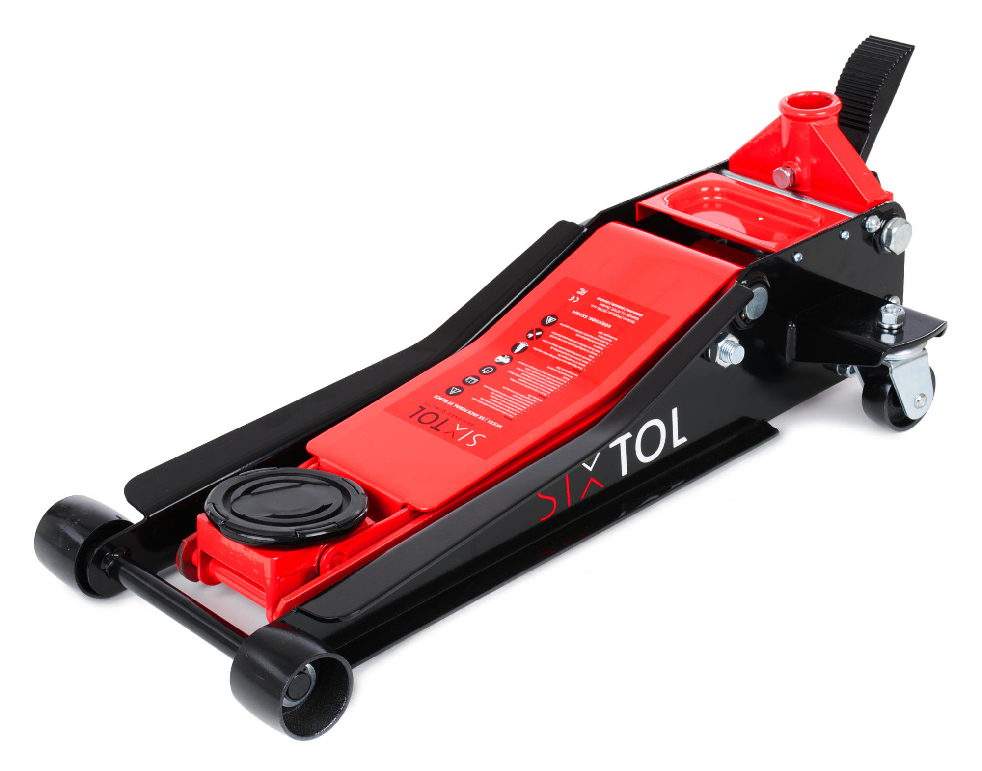 Fotografie produktu: Sixtol Pojízdný hydraulický zvedák heavy-duty 3T nízkoprofilový, s pedálem SX JACK PEDAL 3T BLACK