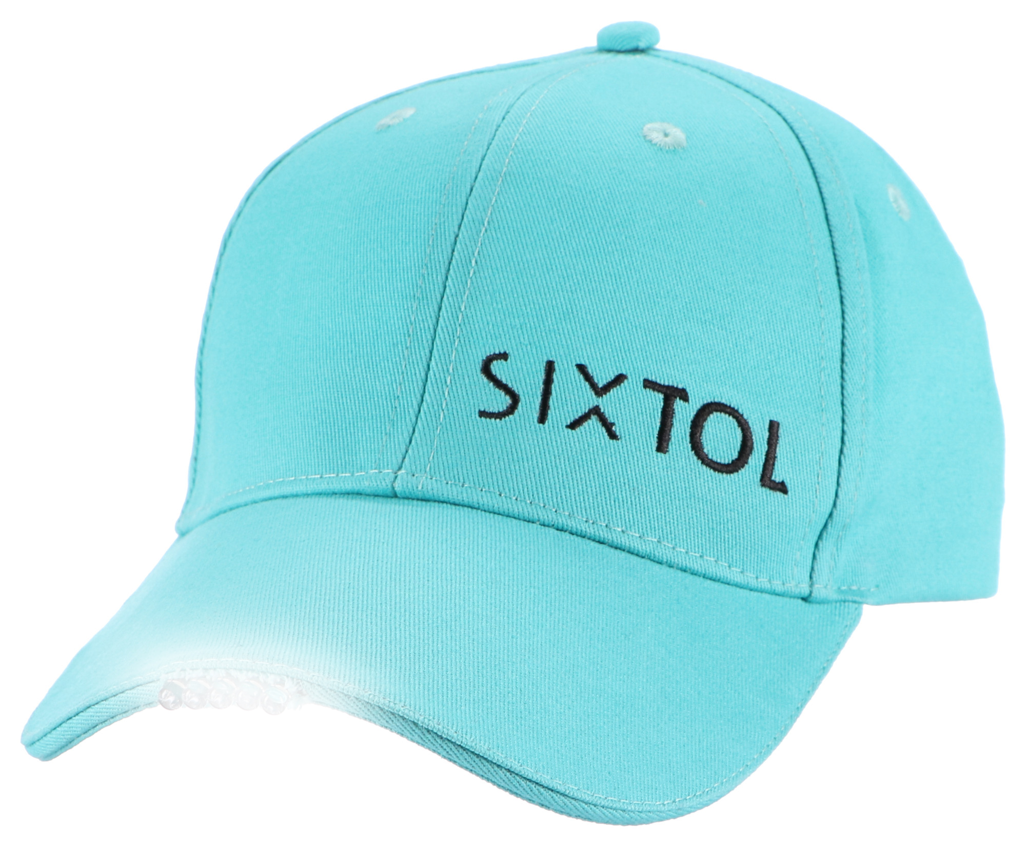 Fotografie produktu: Sixtol Kšiltovka s LED světlem B-CAP 25lm, nabíjecí, USB, univerzální velikost, tyrkysová