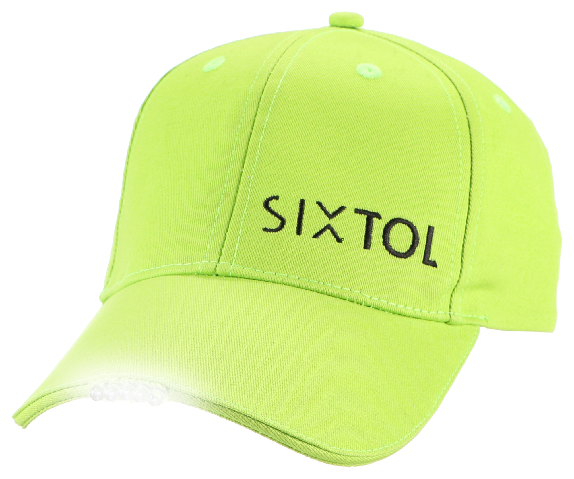 Fotografie produktu: Sixtol Kšiltovka s LED světlem B-CAP 25lm, nabíjecí, USB, uni velikost, fluorescentní zelená