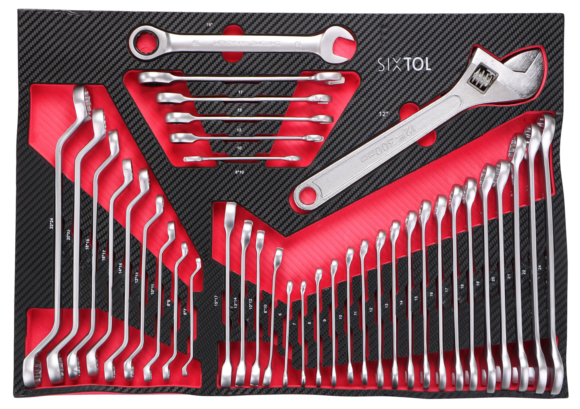 Fotografie produktu: Sixtol Modul s nářadím do dílenského vozíku MECHANIC TOOL TRAY 11, 39ks